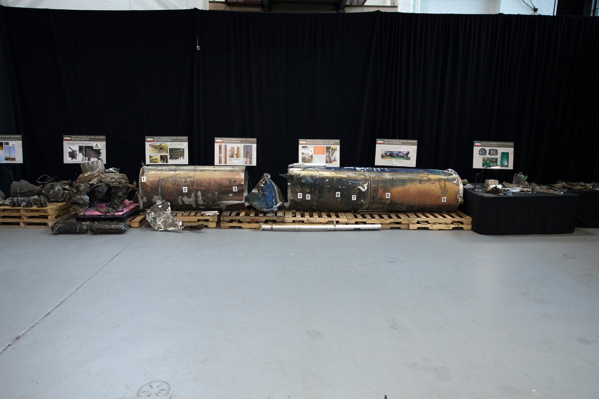 Finally debris of the Burkan-2H ballistic missile launched at SaudiArabia by Houthi rebels on 04/11/17 was unveiled by US gov today. It shows that the missile is similar to IRGC's Qiyam-1 IRBM. All or majority of the missile parts are manufactured in Iran   