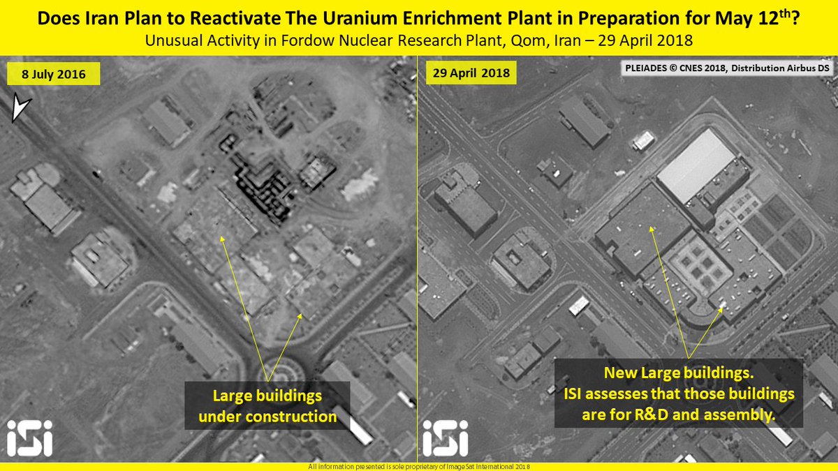 .@imagesatint satellite show Signs of activity at Iranian Fordow uranium enrichment nuclear plant   