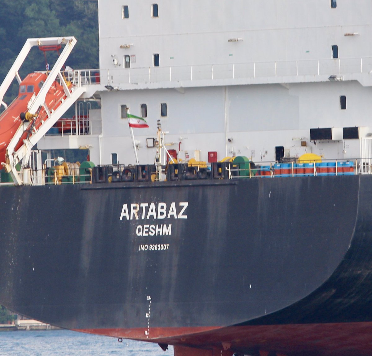 Ship of Interest: Sanctioned by @USTreasury for providing logistical services to Iran Min of Defense and Armed Forces, Islamic Republic of Iran Shipping Lines' Iran flag container ship Artabaz transited Bosphorus towards Marmara en route from Constanta and Chornomorsk to Haydarpaşa   