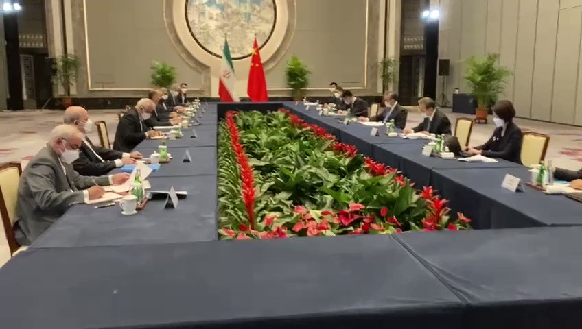 Iran FM @Amirabdolahian and China FM Wang Yi are now meeting