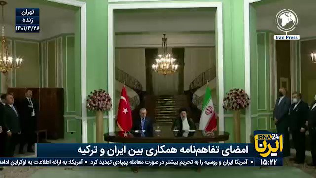Iran's president, in a joint presser with Turkish counterpart, said that Iran and Turkey seek to increase their trade volume to $30B