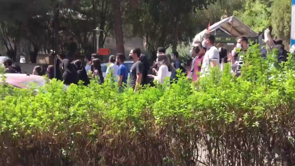 Sep. 19 - Tehran, Iran  Beheshti University students chant death to the dictator. during Iran Protests over Mahsa Amini death