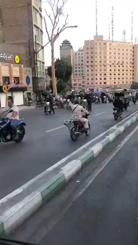 Tehran, Iran  government security forces open fire and take footage of protesters in the country's capital