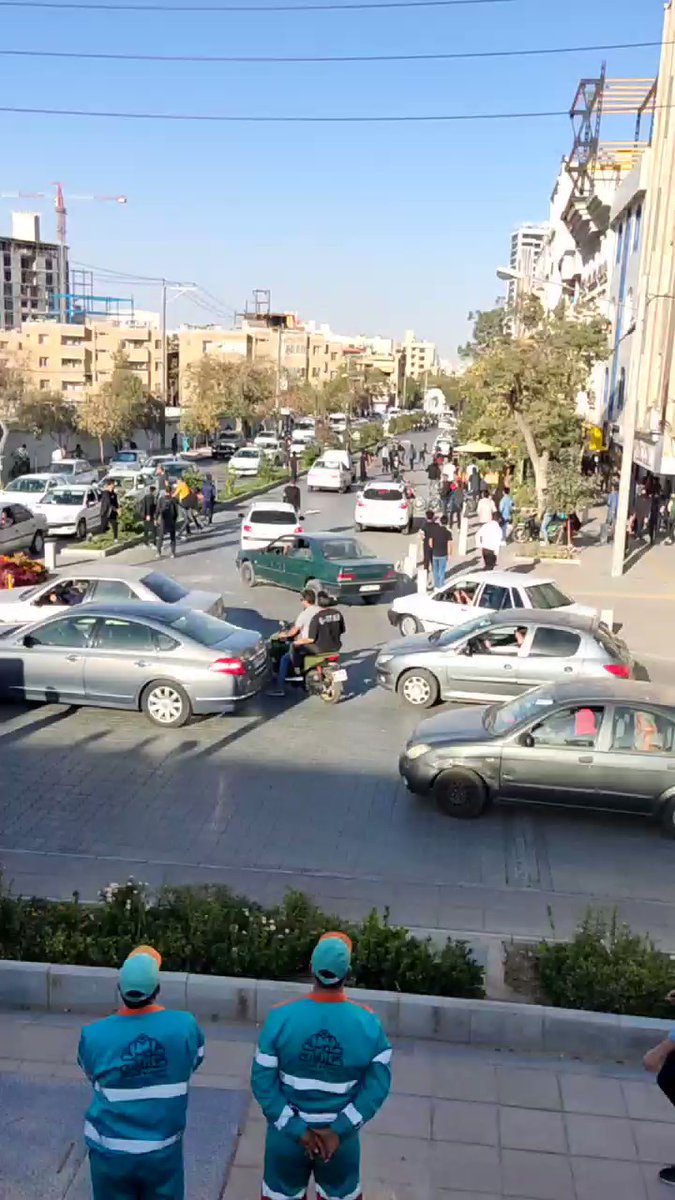 Mashhad, northeast Iran  Kowthar Blvd Protesters blocked the road and clashed with the government's security forces