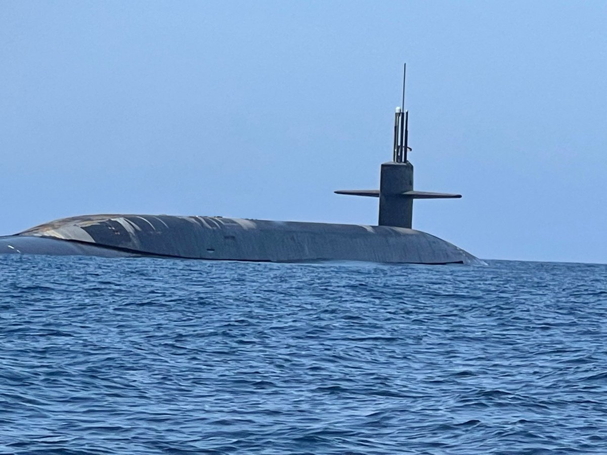 U.S. Central Command:Today the CENTCOM Commander embarked the USS West Virginia Ballistic Missile Submarine