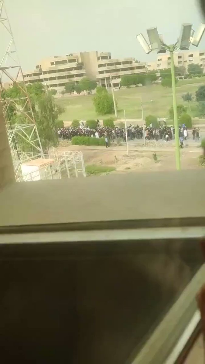 University students protesting in Ahwaz today