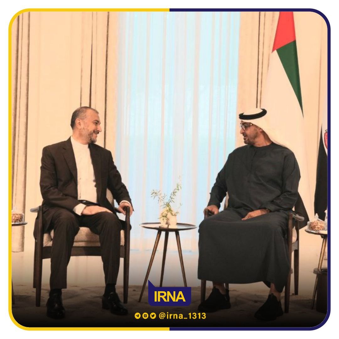 Iranian foreign minister Abdollahian meets UAE’s President Mohammed bin Zayed