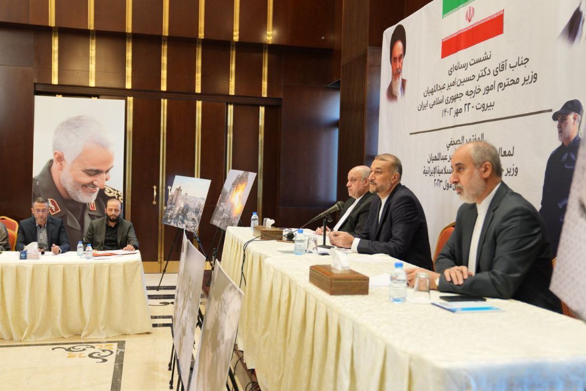 Following his meetings with leaders of Resistance Front, Iran FM warned Israel & its backers to stop attacks on Gaza immediately or “it will be too late in next few hours”. He said the “chance for political & international initiative is still there, but tomorrow is too late”