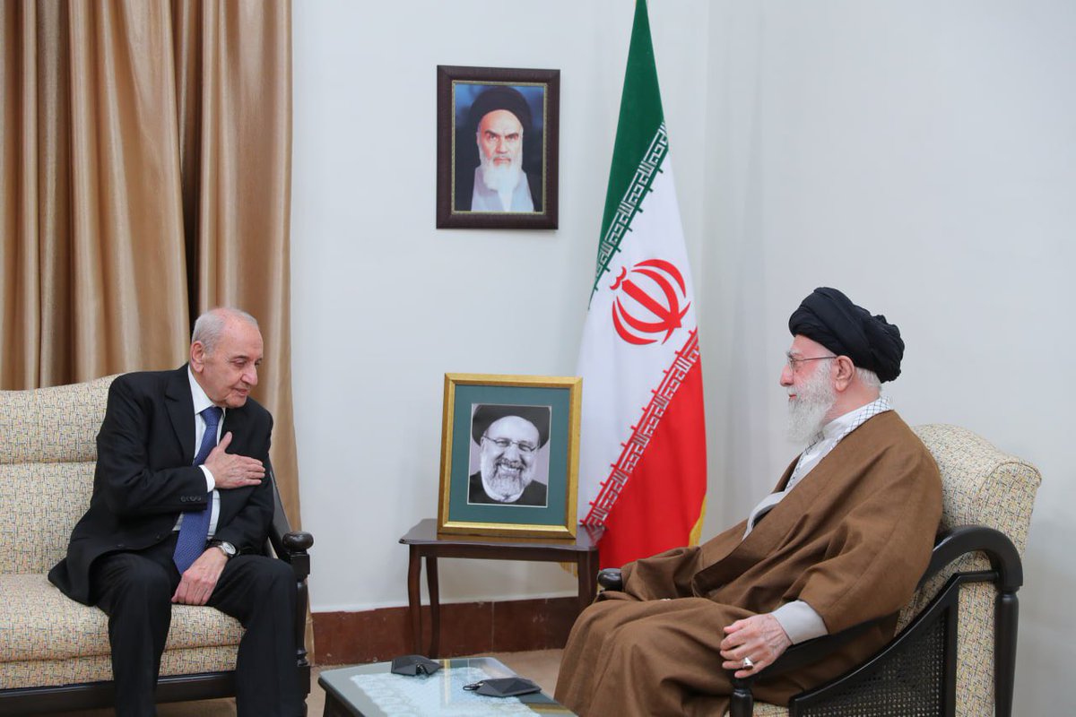 Speaker of Lebanon’s parliament met Iran’s Leader in Tehran, offering condolences for the loss of Iranian President and FM