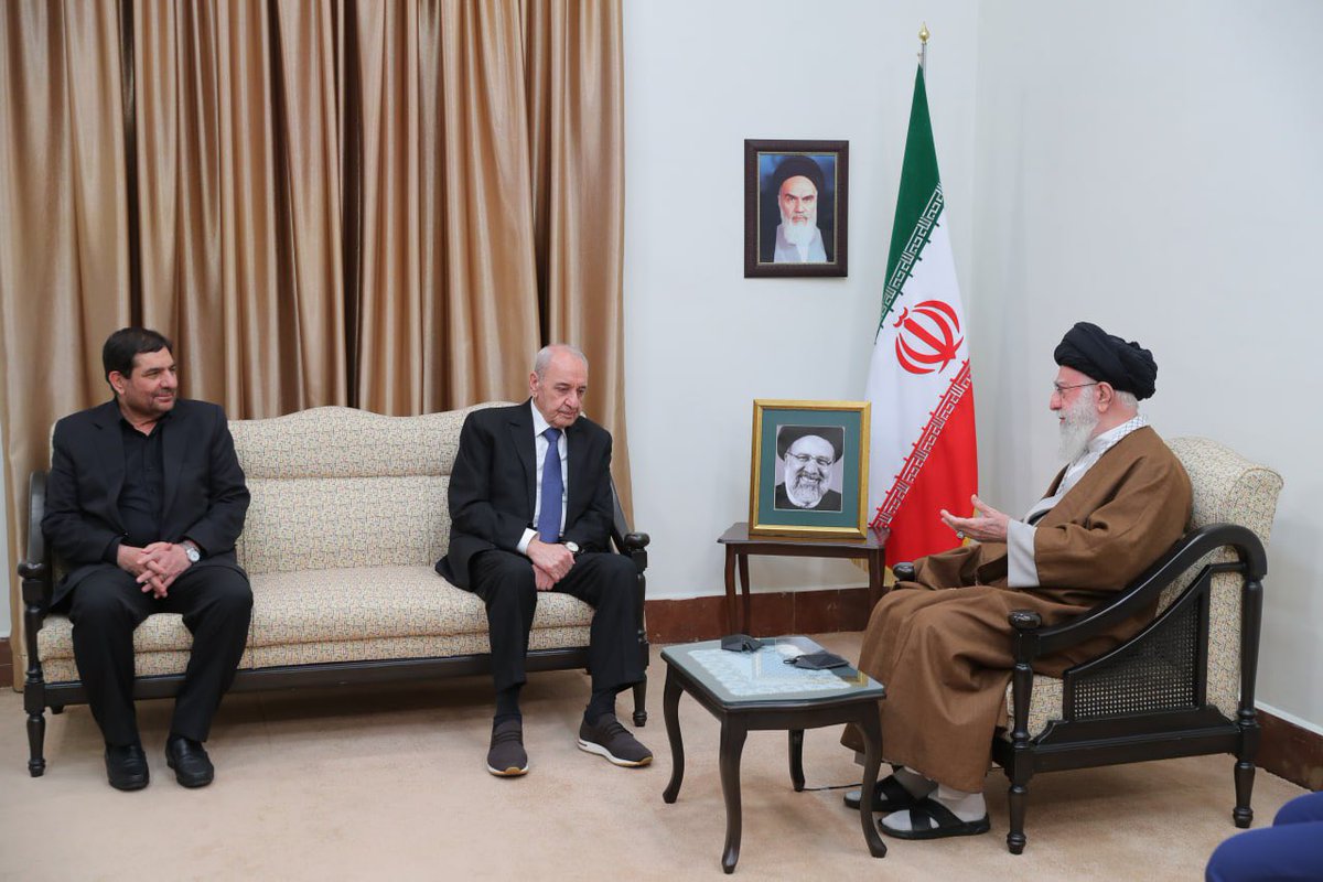 Speaker of Lebanon’s parliament met Iran’s Leader in Tehran, offering condolences for the loss of Iranian President and FM