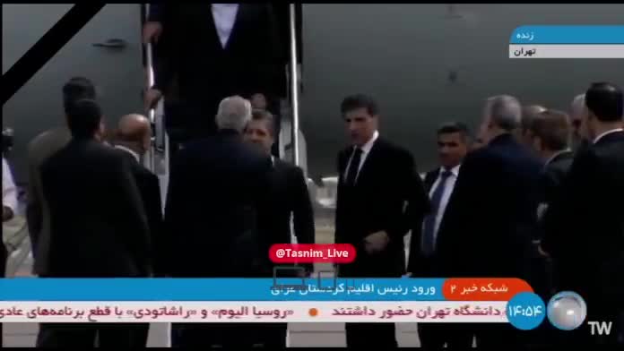 President of Iraq’s Kurdistan and the delegation accompanying him arrived in Tehran, Iran