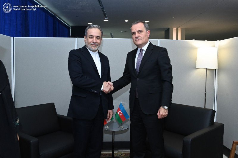 Azerbaijani Jeyhun Bayramov met with Iranian Foreign Minister Seyid Abbas Araghchi.