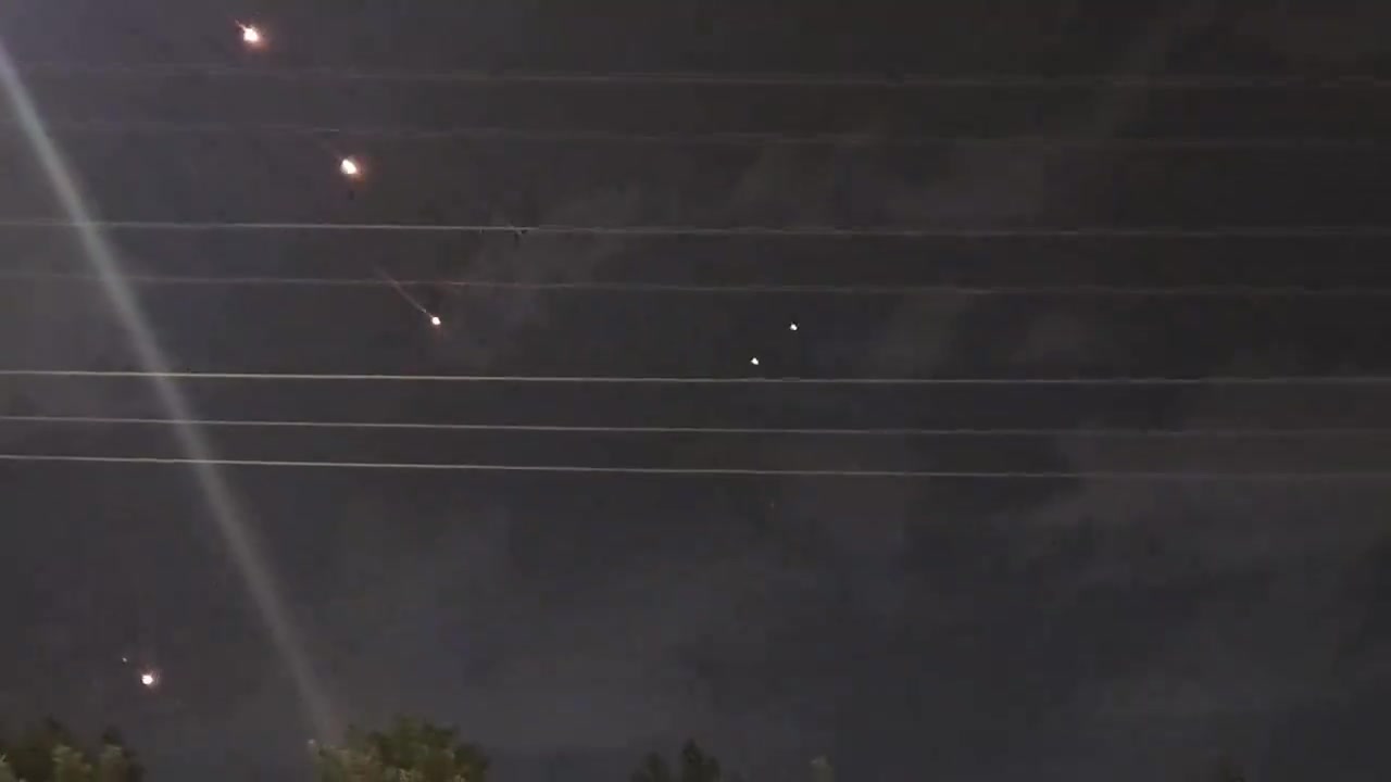 Missiles in the sky of Israel now