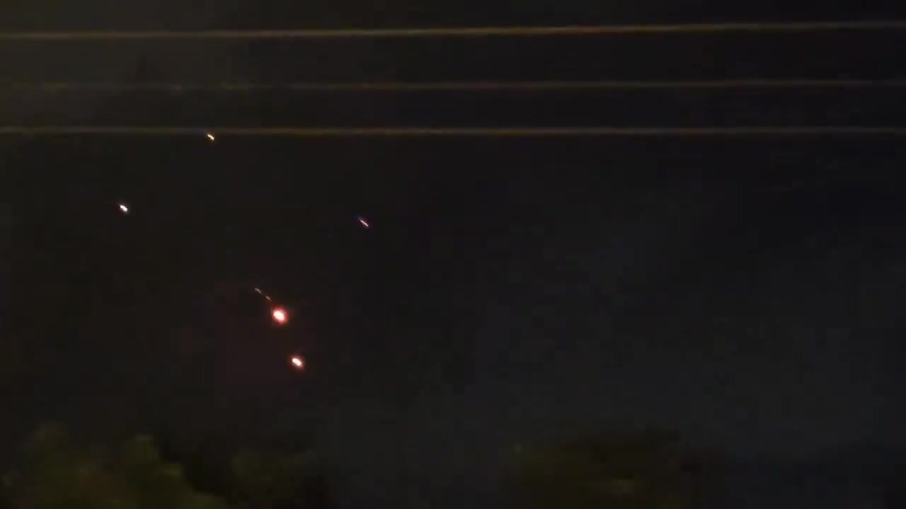 Missiles in the sky of Israel now