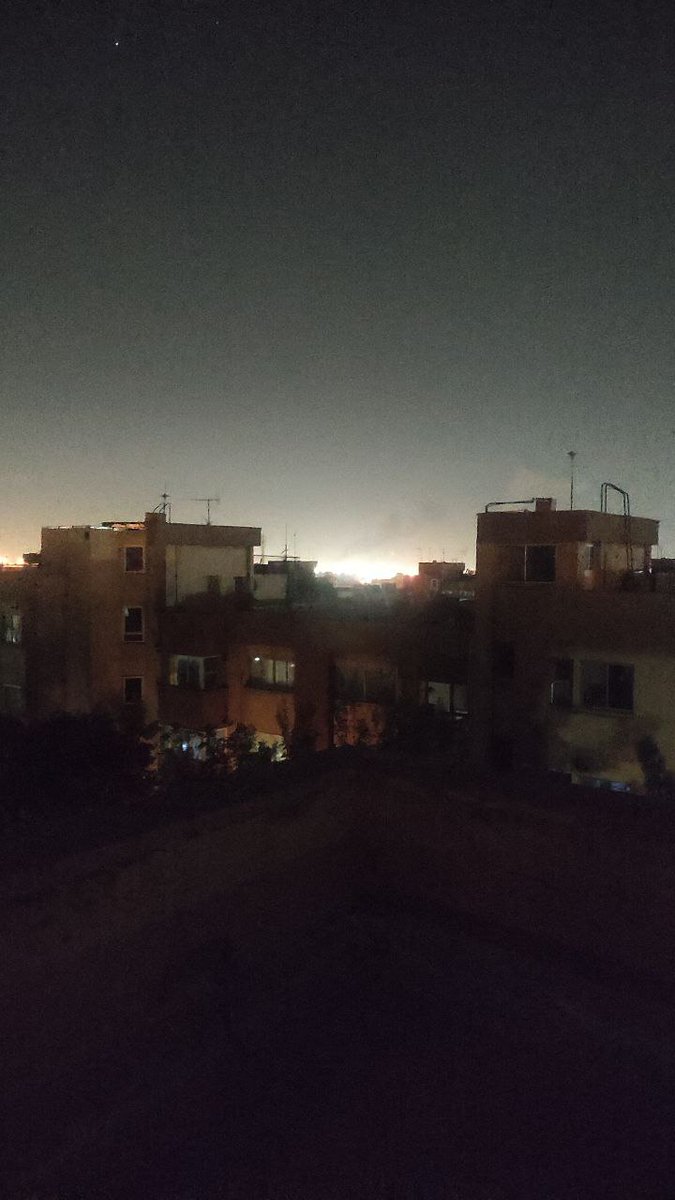 This smoke is rising after explosions were reported in the area south-west of Tehran