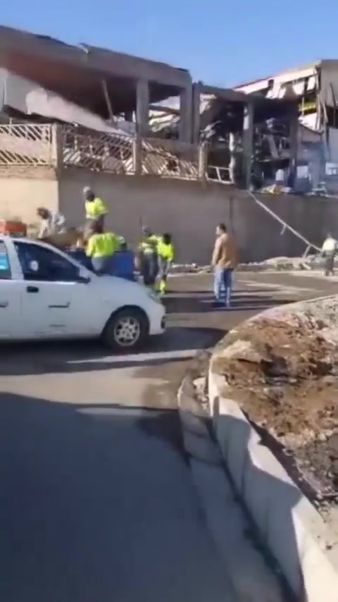 Video of the damages of Teksaz industrial enterprise in Shamsabad industrial town, three factory workers were killed. Their company is involved in the manufacture of parts used in some Iranian drones.