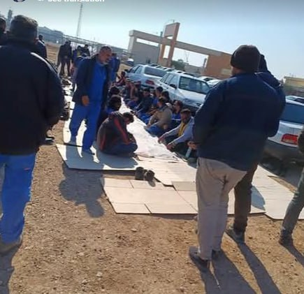 Khorramshahr, southwest Iran: 12th day of strikes by workers of Iran Ofogh company in the Yadavarn oil field, protesting regime authorities ignoring their demands for better pay and working conditions