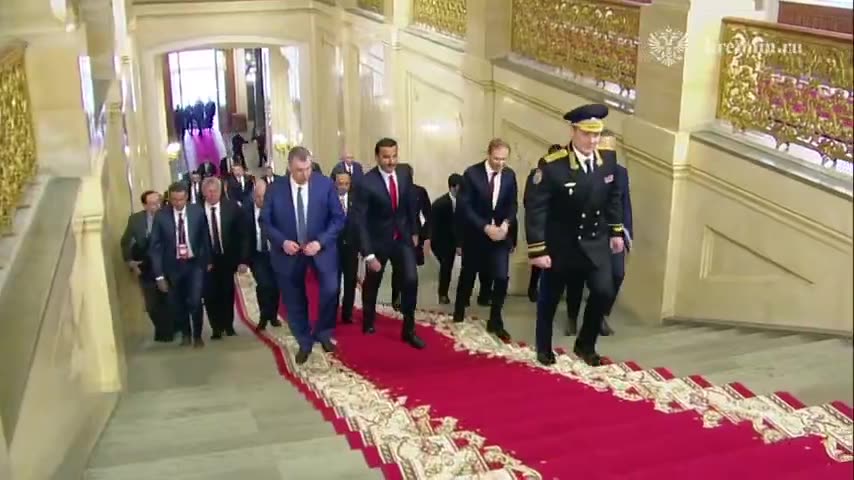 Coinciding with the Iran Foreign Minister's visit to Moscow, the Emir of Qatar has also traveled to Russia. Putin and the Emir of Qatar met moments ago at the Kremli