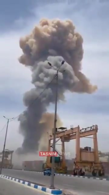 A  explosion at Shahid Rajaii port (port in southern Iran next to Persian Gulf), the reason is still not clear