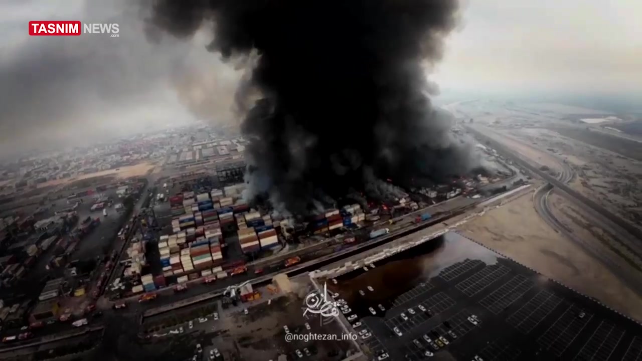 Dramatic footage reveals extent of destruction in Bandar Abbas. Iranian news agency Tasnim releases footage of the destruction from the explosion, which killed at least 25 people and injured 1,139
