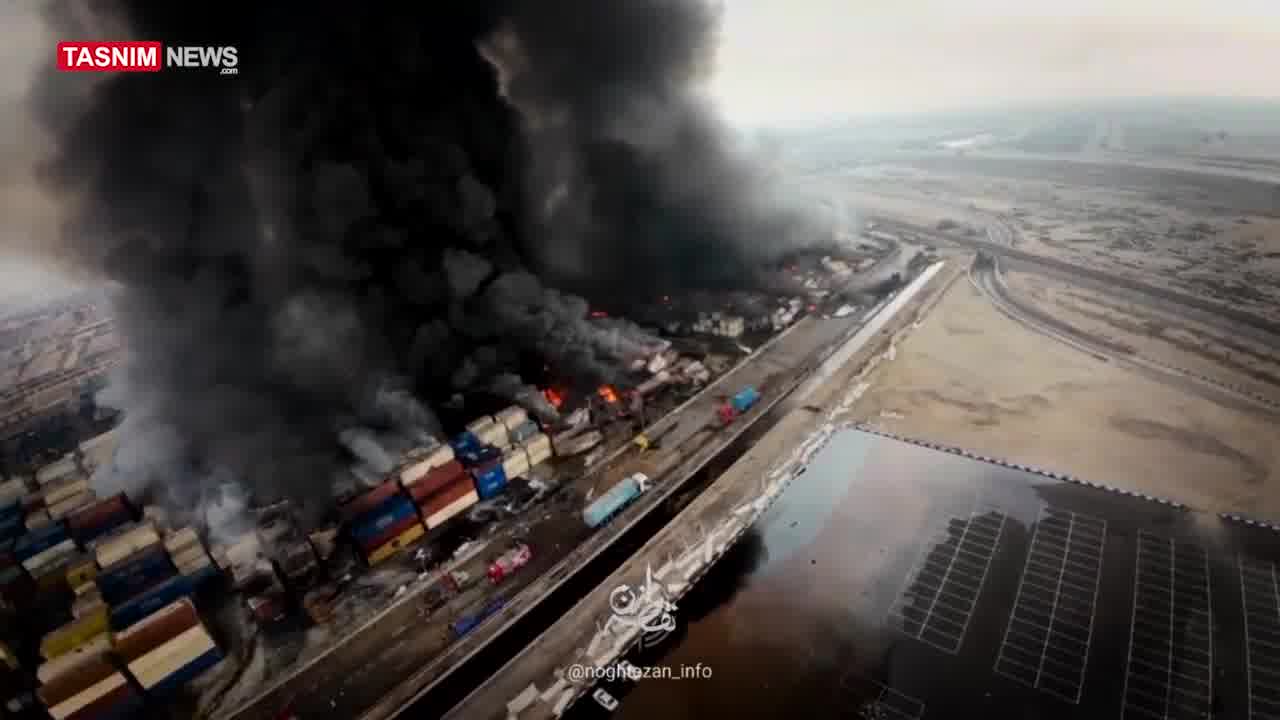Dramatic footage reveals extent of destruction in Bandar Abbas. Iranian news agency Tasnim releases footage of the destruction from the explosion, which killed at least 25 people and injured 1,139