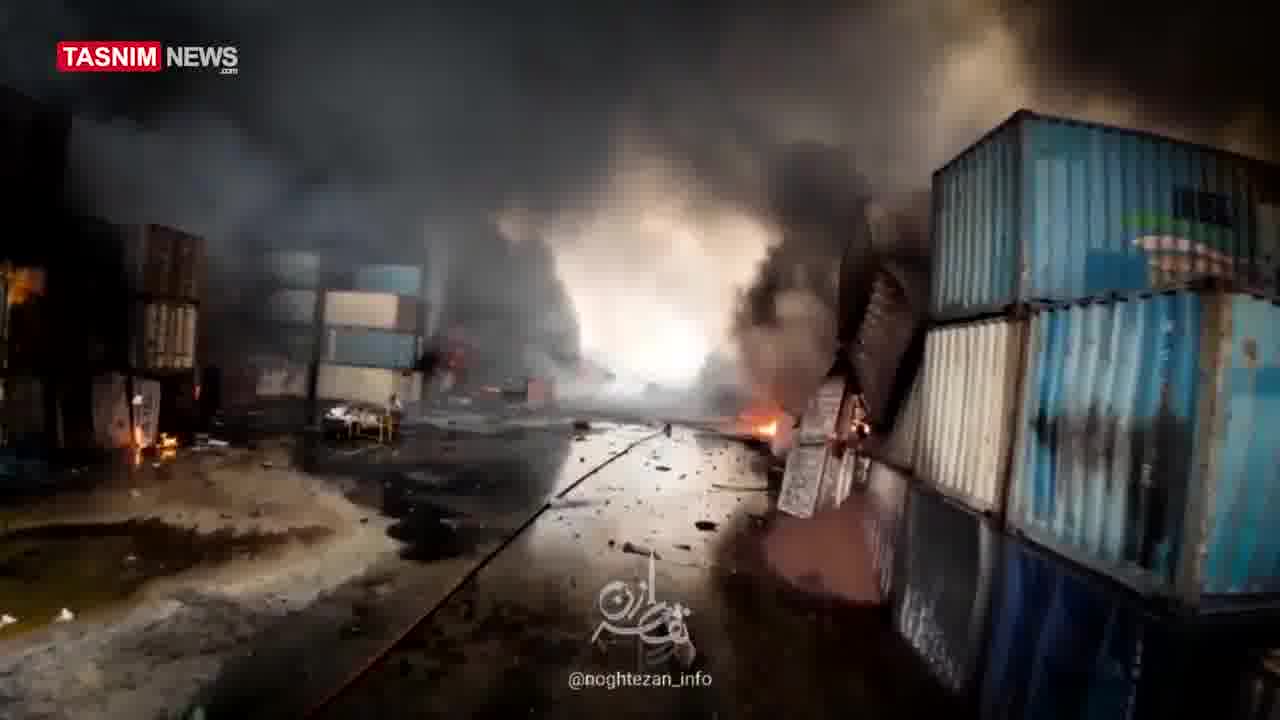 Dramatic footage reveals extent of destruction in Bandar Abbas. Iranian news agency Tasnim releases footage of the destruction from the explosion, which killed at least 25 people and injured 1,139