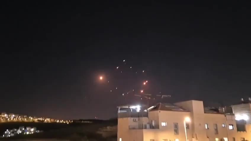 Footage posted to social media shows Iran's ballistic missile attack on the Haifa area. Sirens sounded in Haifa and across northern Israel