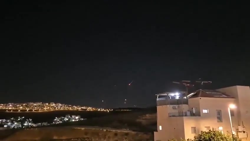 Footage posted to social media shows Iran's ballistic missile attack on the Haifa area. Sirens sounded in Haifa and across northern Israel