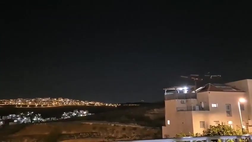 Footage posted to social media shows Iran's ballistic missile attack on the Haifa area. Sirens sounded in Haifa and across northern Israel