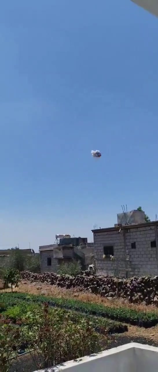 A second Iranian drone was intercepted over the town of Saida in the southern Quneitra countryside.