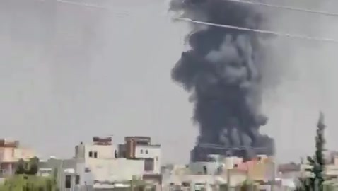 The moment of a violent raid on the Iranian city of Shiraz