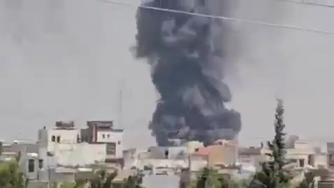 The moment of a violent raid on the Iranian city of Shiraz