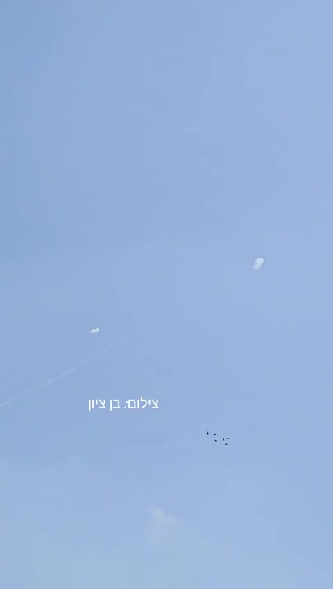 Interceptions in the skies of Israel