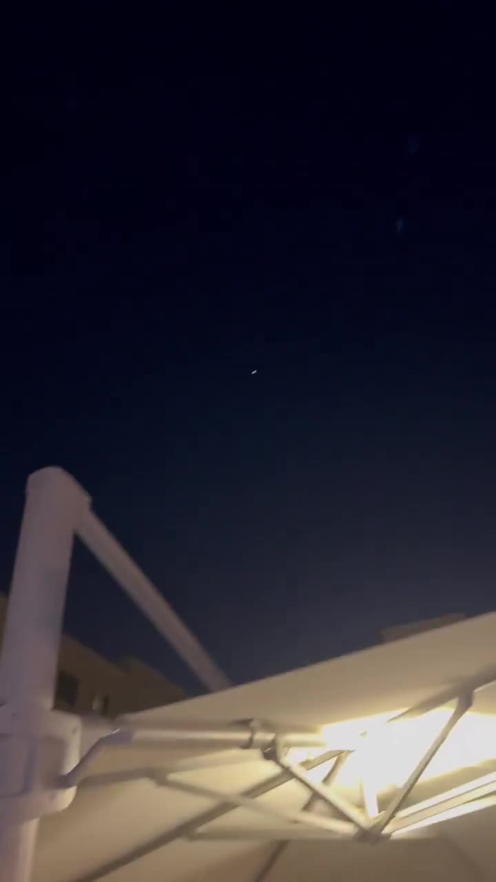 Several interceptions seen over Jordan during the latest ballistic missile barrage by Iran against Israel