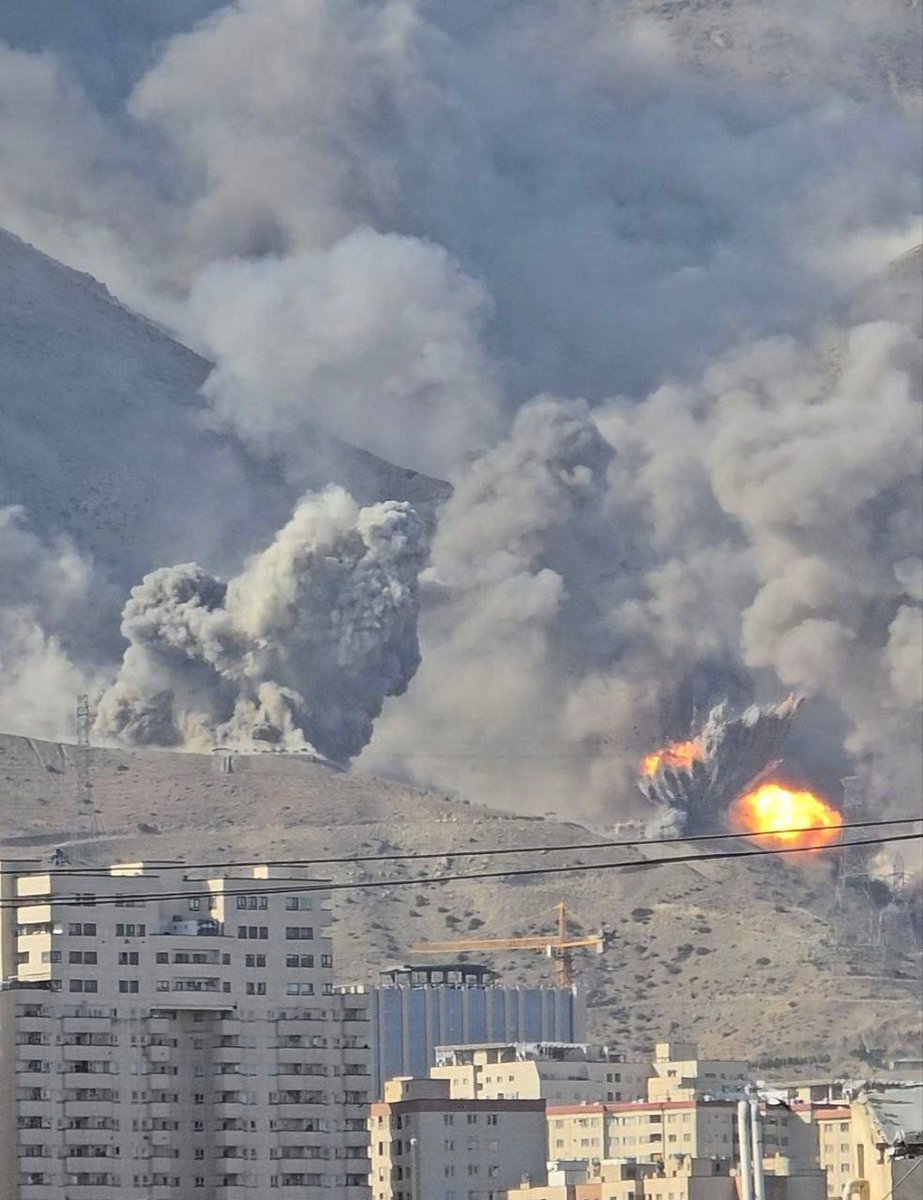 Another view of the strike against a mountain area in northern Tehran
