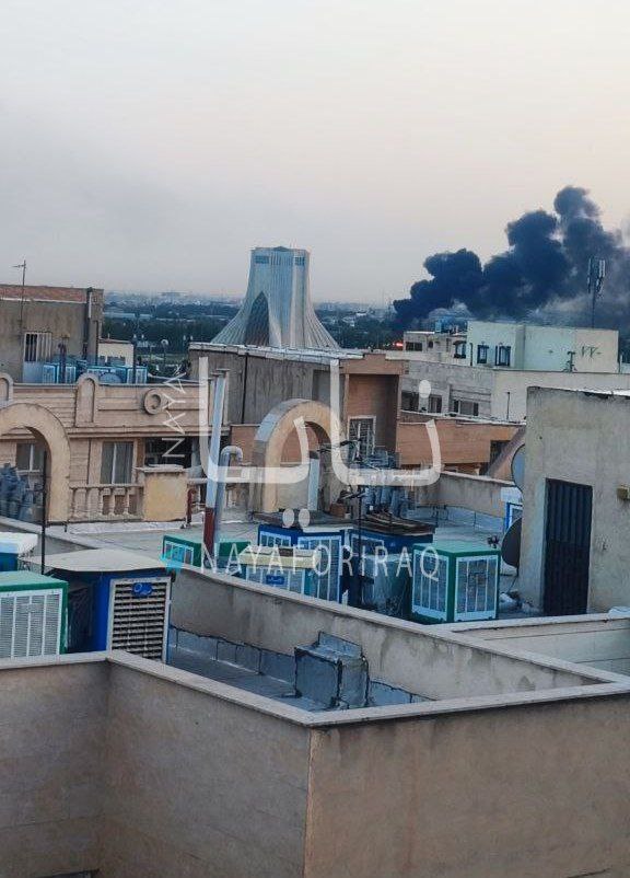 Israeli airstrike near Freedom Square, Central Tehran