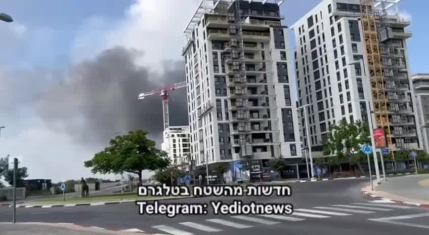 Additional video from the missile impact site in the central Israel