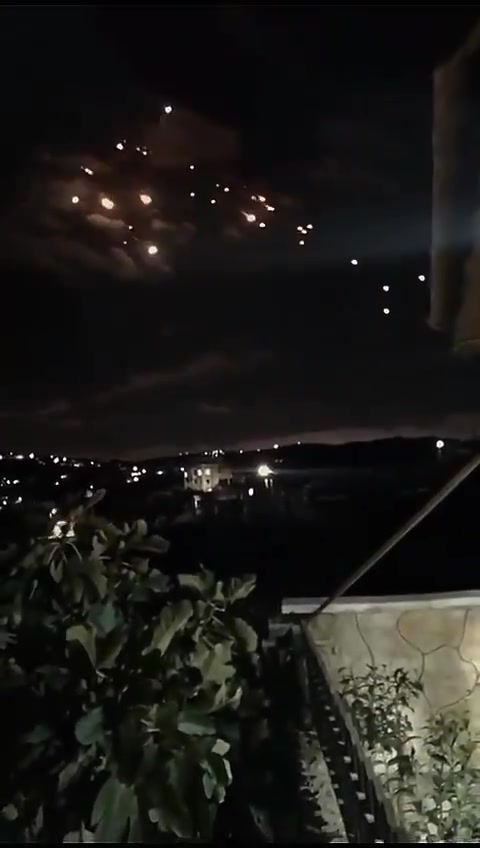 Iranian ballistic missiles documented over Israeli territory a short time ago