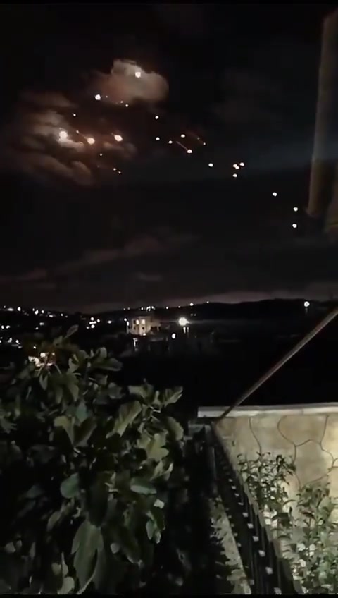 Iranian ballistic missiles documented over Israeli territory a short time ago