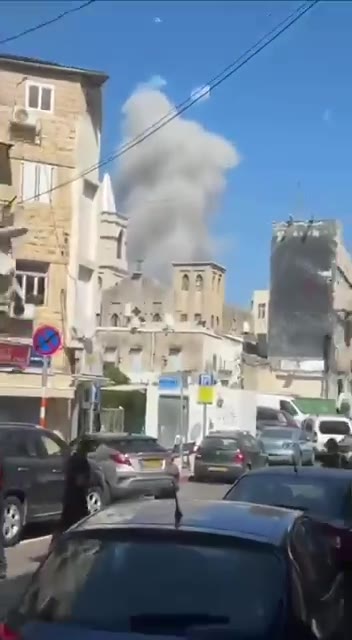Massive destruction as a result of an Iranian missiles falling on Haifa