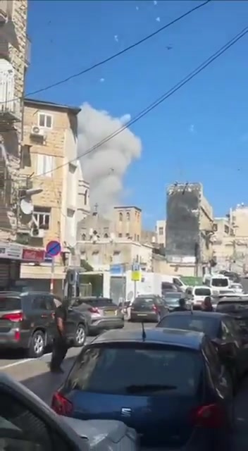 Massive destruction as a result of an Iranian missiles falling on Haifa