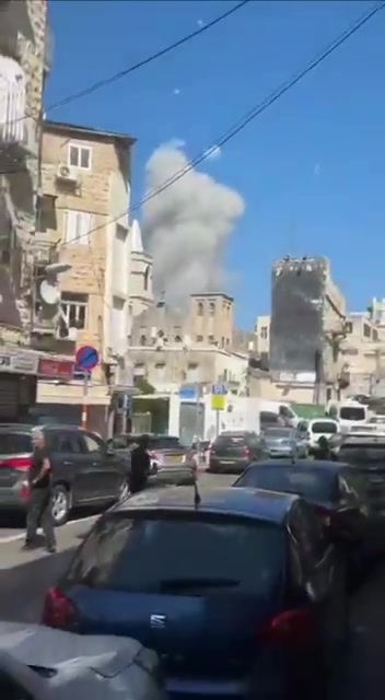 Massive destruction as a result of an Iranian missiles falling on Haifa