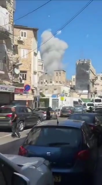 Massive destruction as a result of an Iranian missiles falling on Haifa