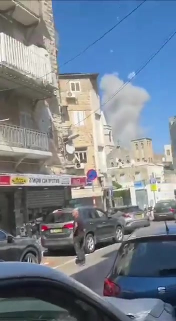 Massive destruction as a result of an Iranian missiles falling on Haifa