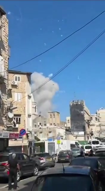 Massive destruction as a result of an Iranian missiles falling on Haifa