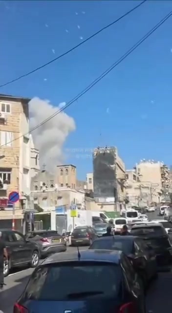 Massive destruction as a result of an Iranian missiles falling on Haifa