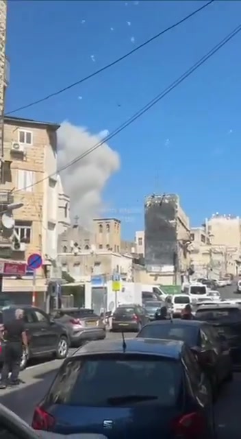 Massive destruction as a result of an Iranian missiles falling on Haifa