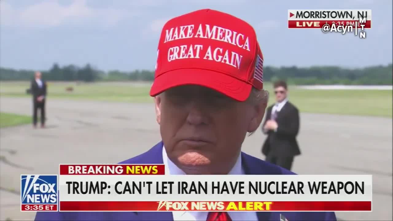 Reporter: Your intelligence community said they have no evidence that Iran is building a nuclear weapon? Trump: My intelligence community is wrong. Who said that? Reporter: Your DNI Tulsi Gabbard. Trump: She is wrong