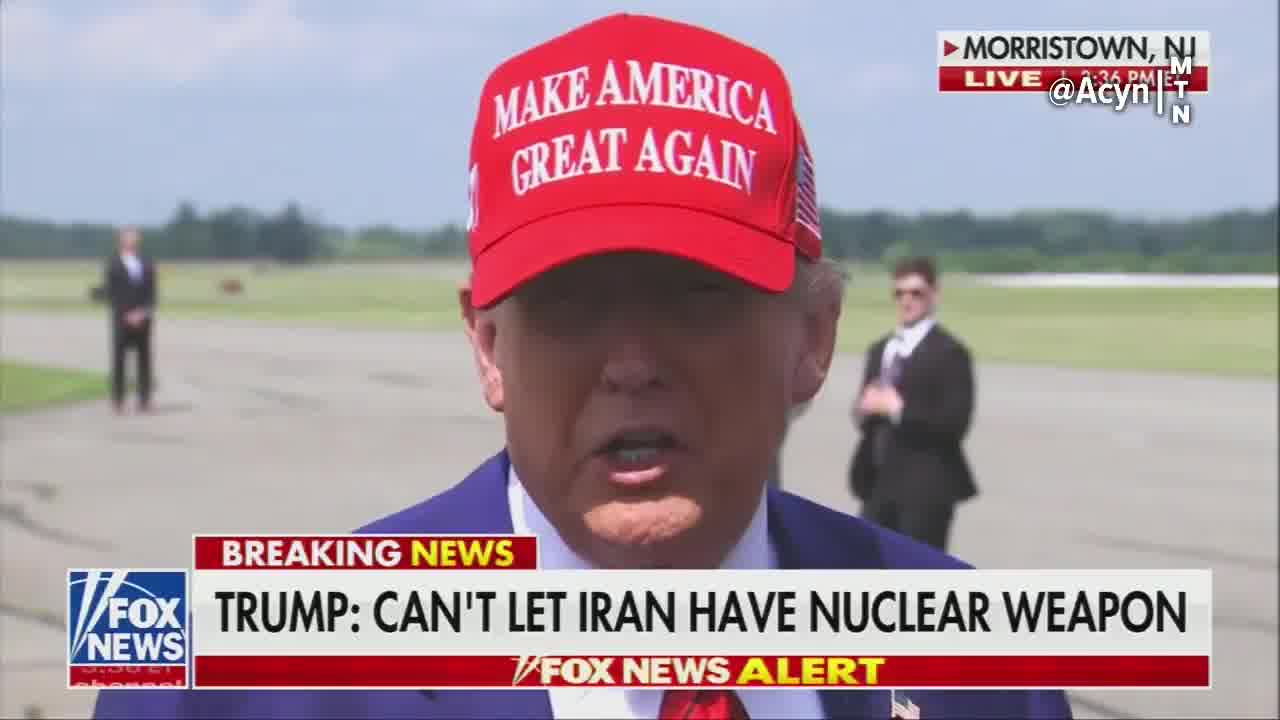 Reporter: Your intelligence community said they have no evidence that Iran is building a nuclear weapon? Trump: My intelligence community is wrong. Who said that? Reporter: Your DNI Tulsi Gabbard. Trump: She is wrong