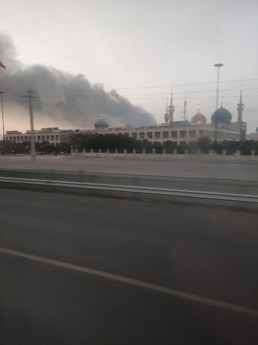 Fire near the Khomeini Mausoleum, south of Tehran